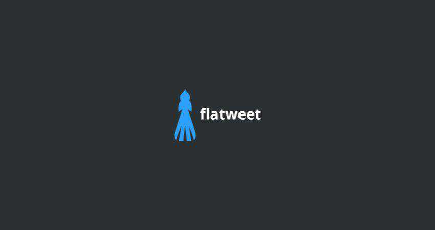 flatweet flat logo inspiration example