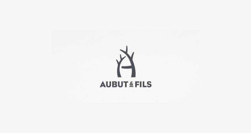 aubut and fils flat logo inspiration example