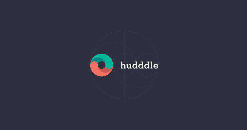 hudddle flat logo inspiration example