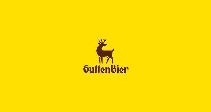 gutten bier flat logo inspiration example