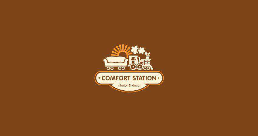 Comfort Station flat logo inspiration example