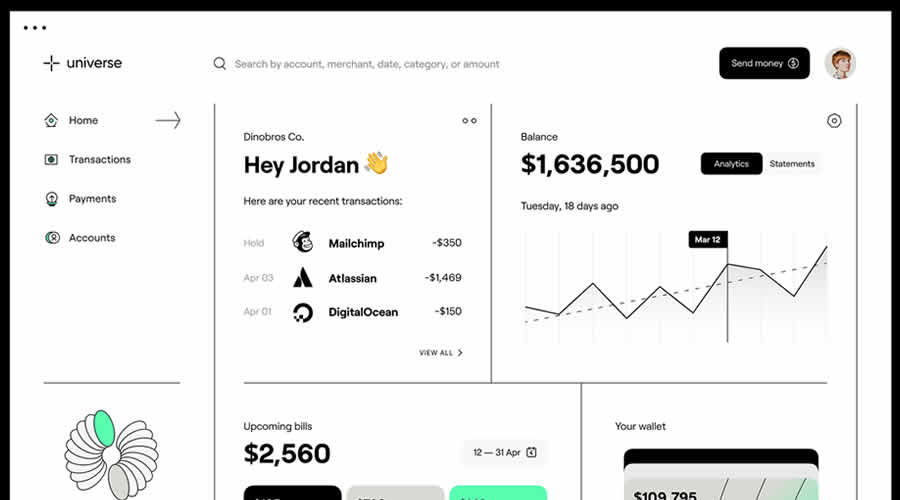 Fintech App Dashboard Admin UI UX Web Design Inspiration Idea