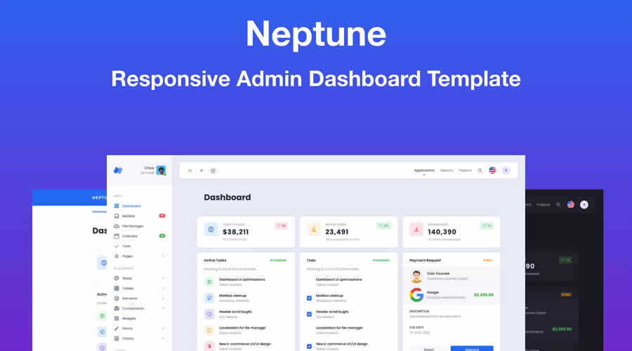 Neptune Template Dashboard Admin UI UX Web Design Inspiration Idea