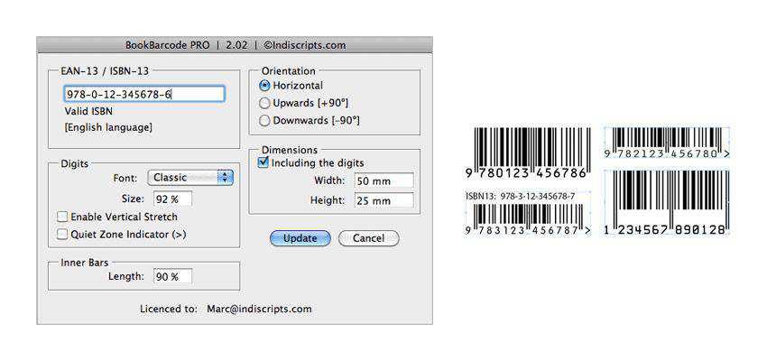 BookBarCode adobe indesign plugin