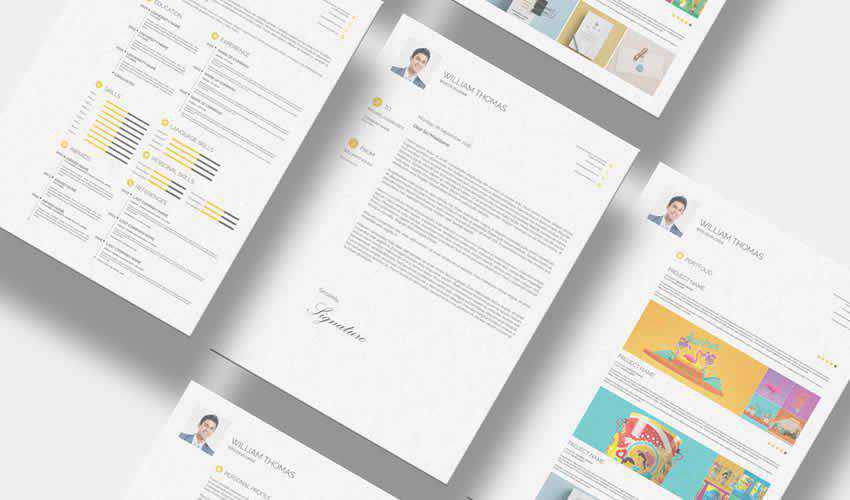 resume cv adobe indesign template free designer