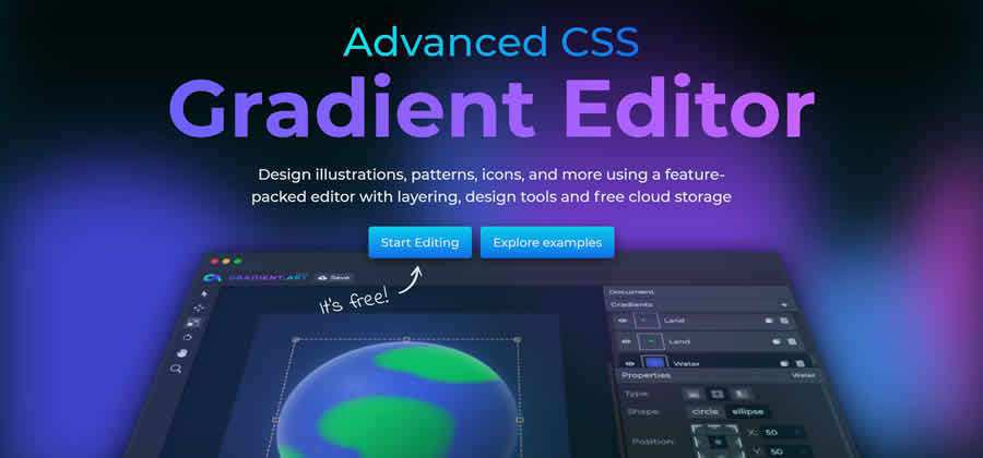 Advanced CSS Gradient Editor