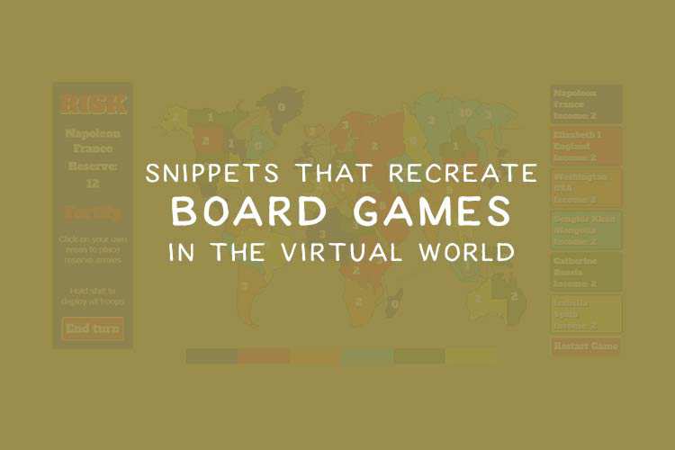 Snippets That Recreate Board Games in the Virtual World