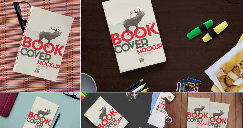 Customizable Book Mockups Photoshop PSD