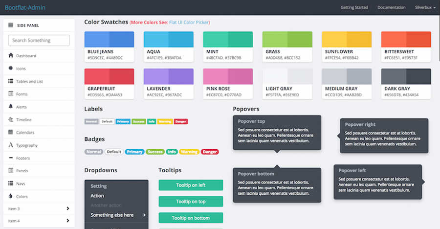 Bootflat Admin Flat UI Bootstrap Admin Dashboard Kit UI Free