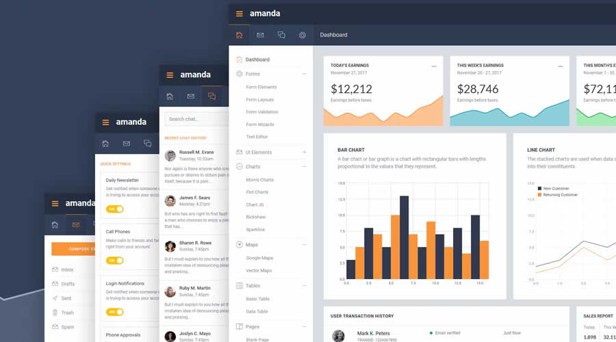 Amanda Bootstrap 5 Admin UI Kit Dashboard Responsive