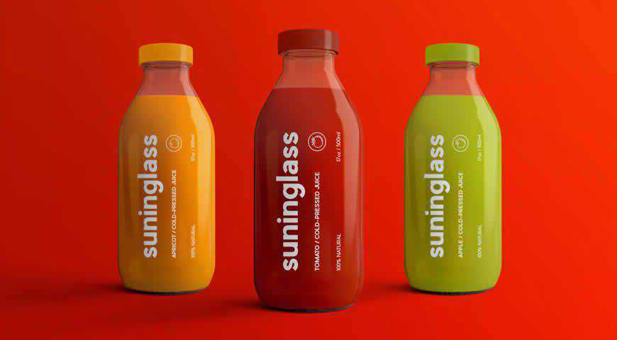 Juice Bottle Packaging Photoshop PSD Mockup Template