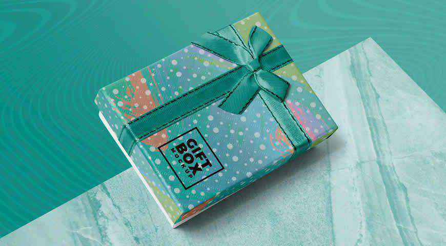 Gift Box Photoshop PSD Mockup Template