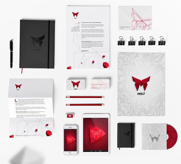 Molt Corporate Identity stationery Design identity