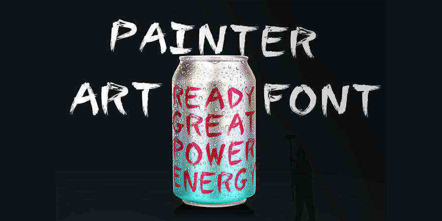 Painter free font brush hand-written hand-painted