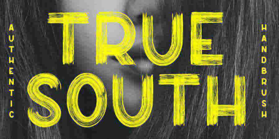 True South free font brush hand-written hand-painted