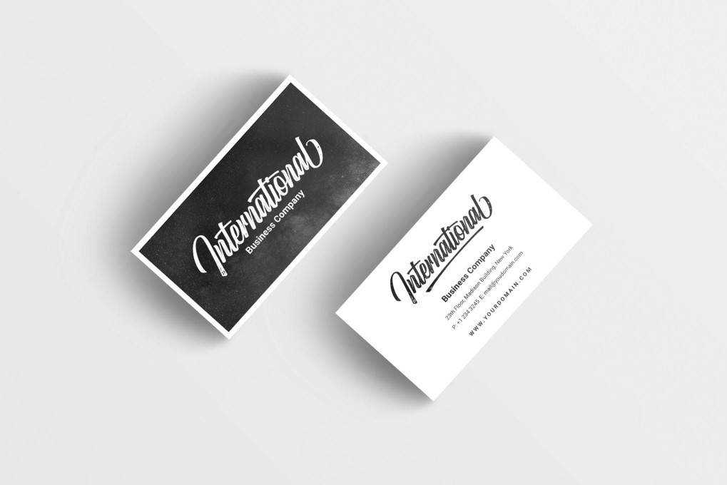 International business card template format Adobe Photoshop