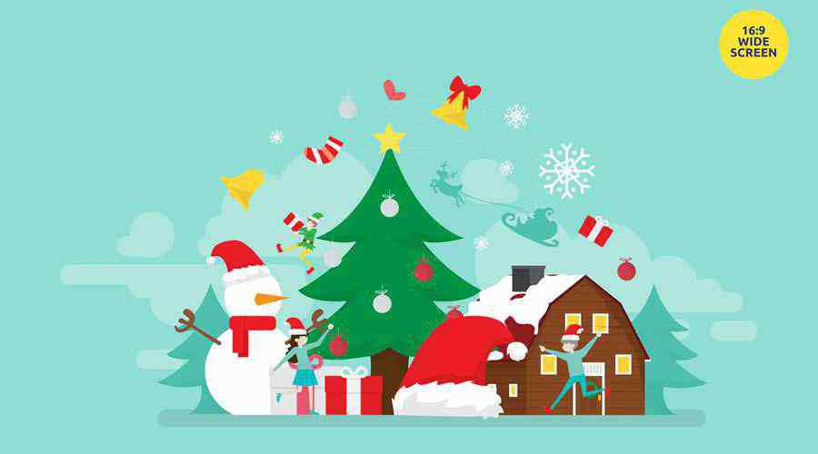 Merry Christmas Vector Illustration Concept