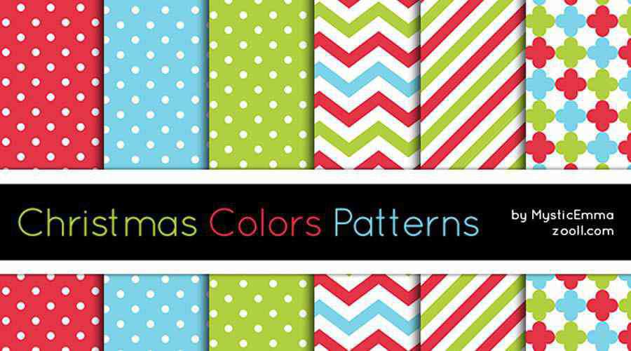 20 Christmas Colors Patterns for Photoshop free holidays