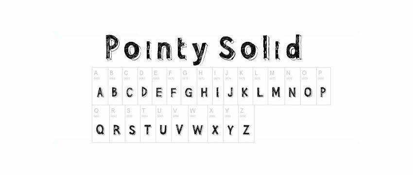 Pointy Solid Chunky 3d Free Font