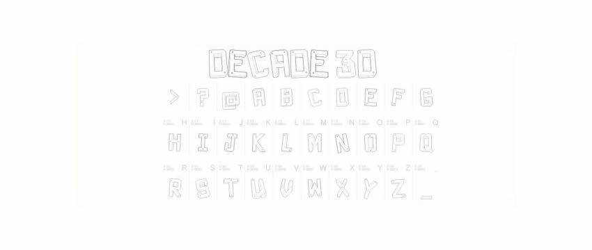 Decade 3D Font Chunky 3d Free Font