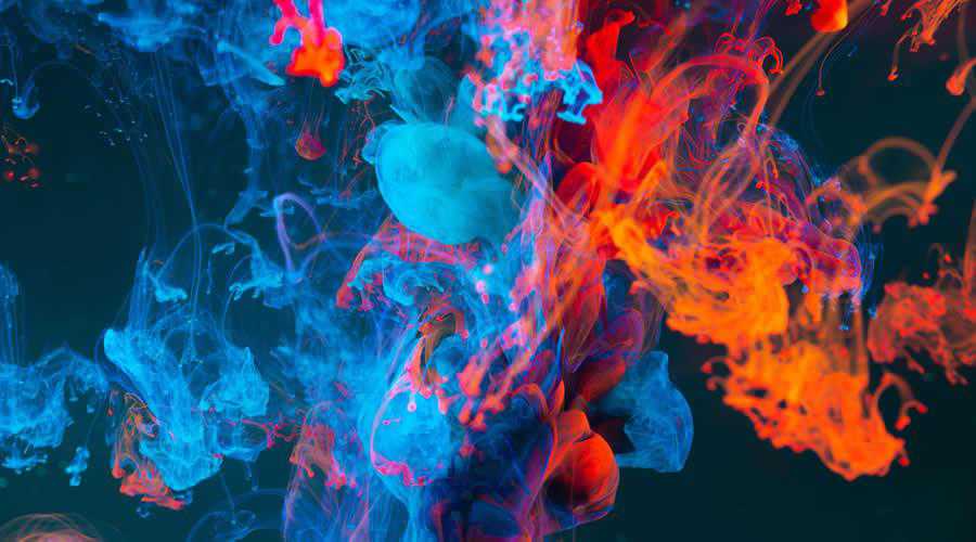 Blue Orange Smoke color abstract desktop wallpaper hd 4k high-resolution