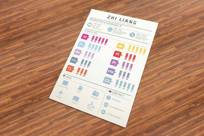 resume cv job creative design inspiration Infographic