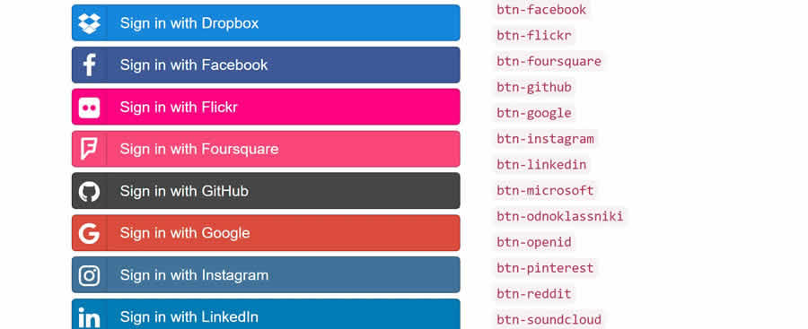 Social Buttons for Bootstrap - Social Sign-In Buttons made in pure CSS based on Bootstrap and Font Awesome