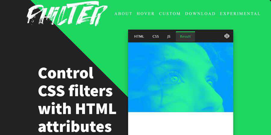 Philter jquery CSS image filter toolbox