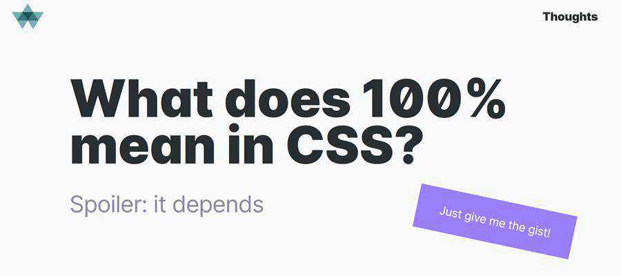 What does 100% mean in CSS?