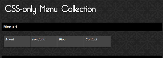 12 CSS-only Menus
