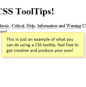 Sexy Tooltips with Just CSS