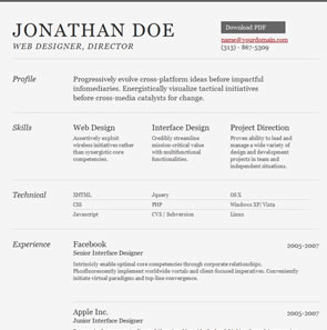 Resume Template by thingsthatarebrown.com