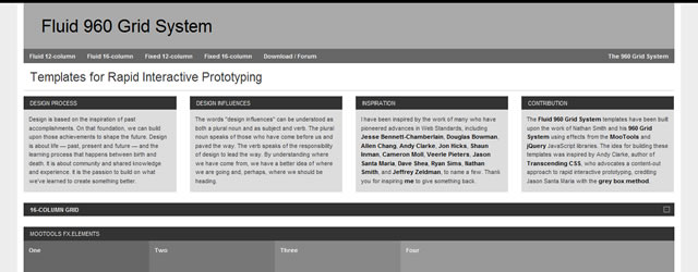 Fluid 960 Grid System Templates