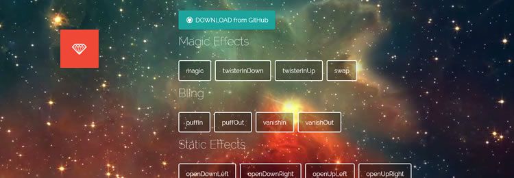 Magic Animations A small library of CSS special effect animations CSS Libraries