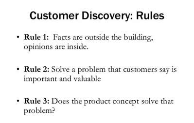 customer discovery rules