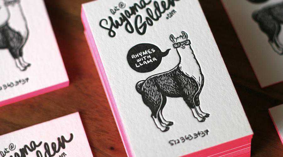 Hand-Drawn Llama Cards with Pink Edges design inspiration for designers creatives