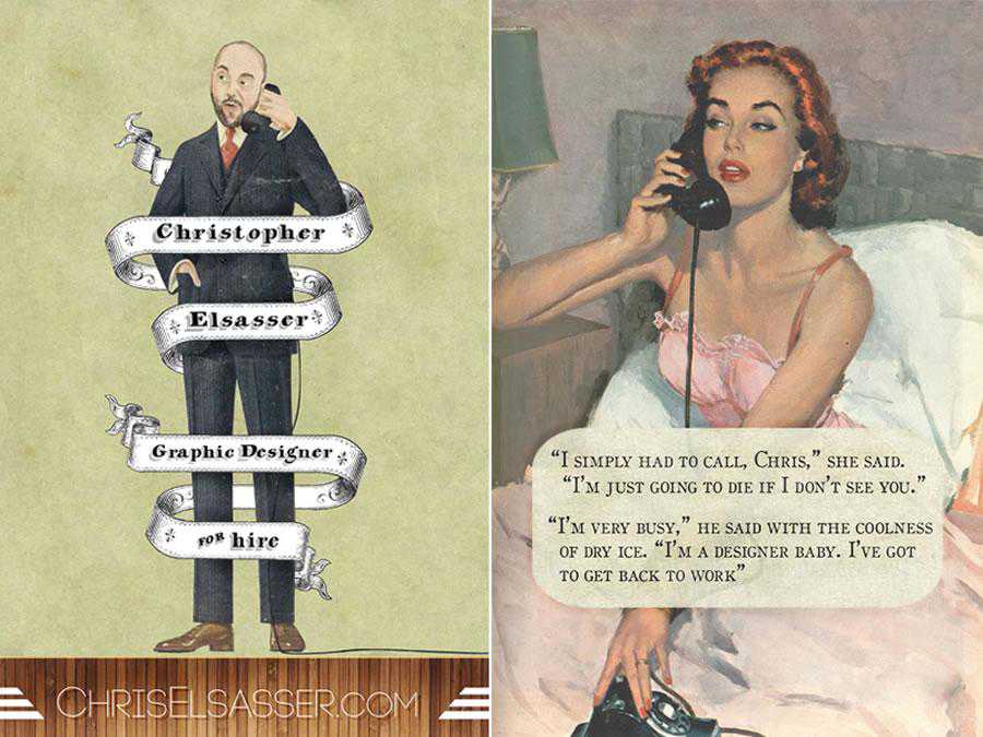 Vintage Illustration Business Cards design inspiration for designers creatives