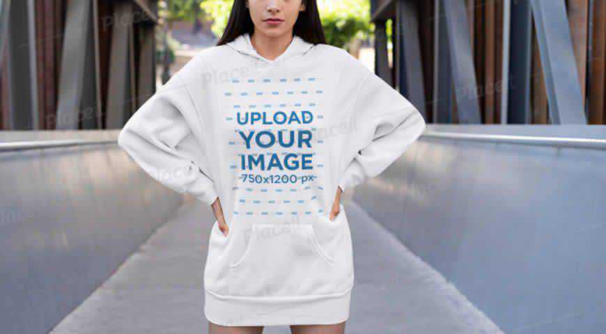 Hoodie Dress Photoshop PSD Mockup Template