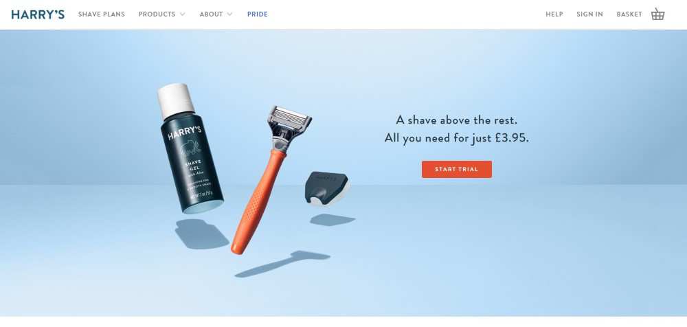 harrys ecommerce web design inspiration user interface shop