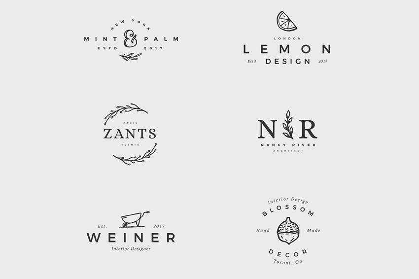 12 Free Feminine Logo Templates PSD