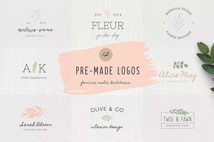 Pre-Made Feminine Logo Templates