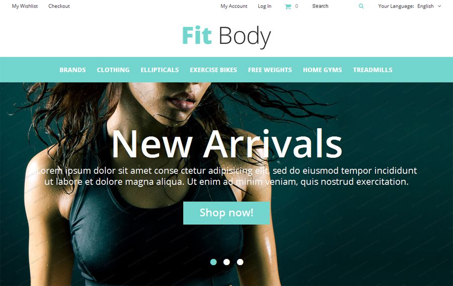 Fit Body Free OpenCart Template