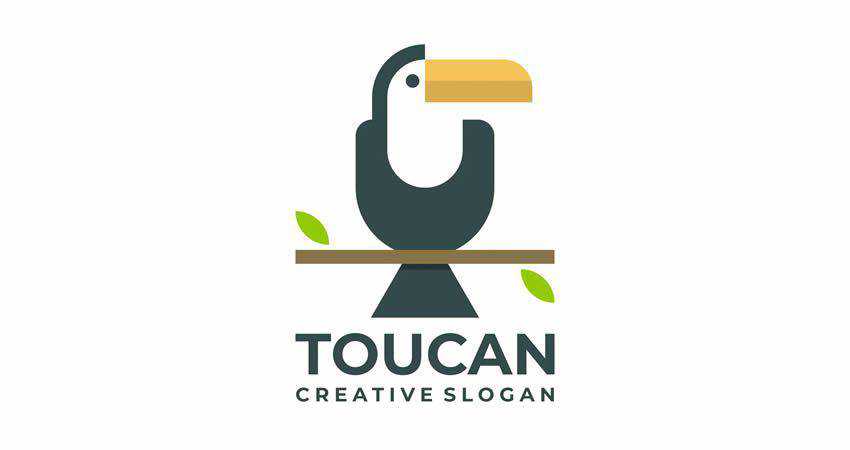 Toucan Flat Creative Logo