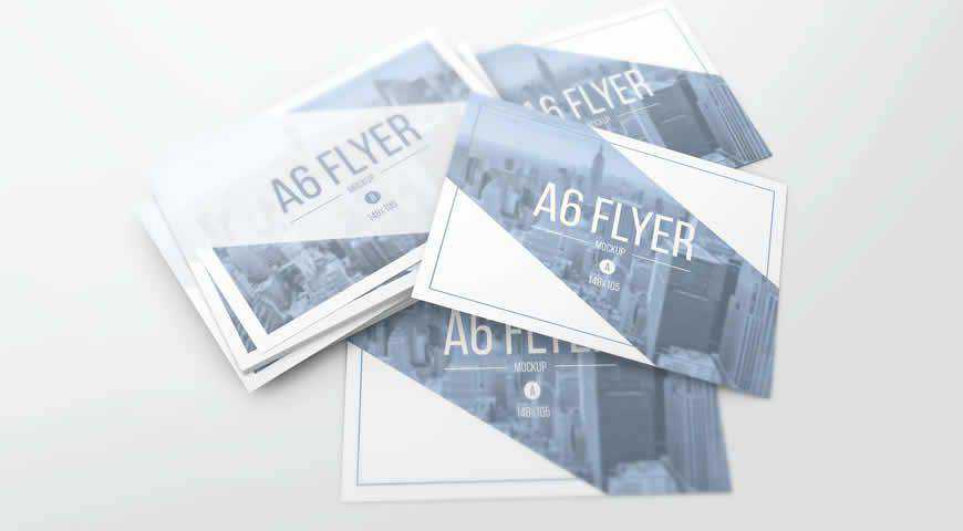 A6 Flyer Photoshop PSD Mockup Template