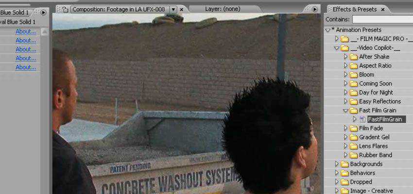Film Grain Effect Preset for After Effects
