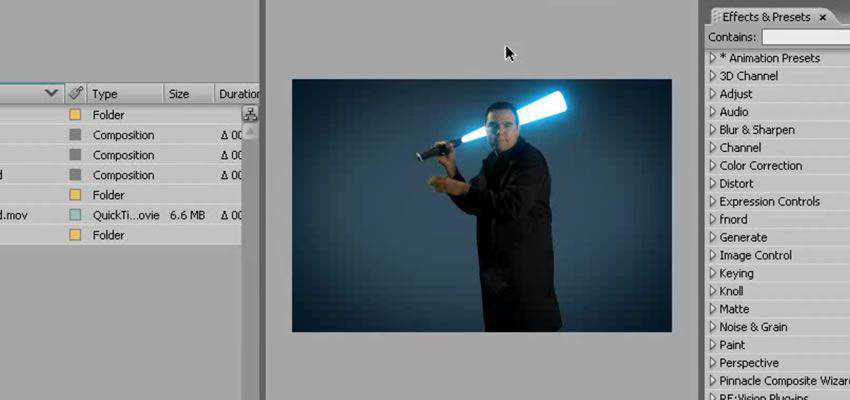 Light Saber Preset with Motion Blur Preset