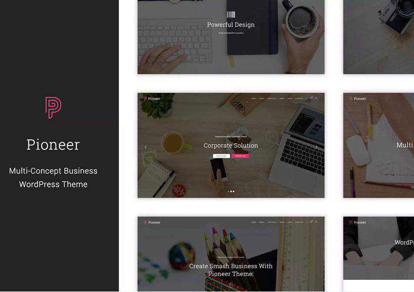 Pioneer Multi-Concept wordpress theme business corporate