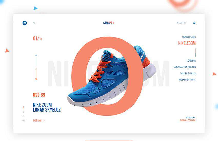 Shoply Sports eCommerce web design layout adobe photoshop template free psd format