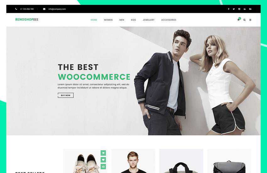 Roneshopbee eCommerce web design layout adobe photoshop template free psd format