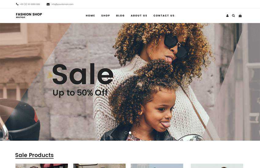  fashion shop ecommerce web design layout adobe photoshop template free psd format